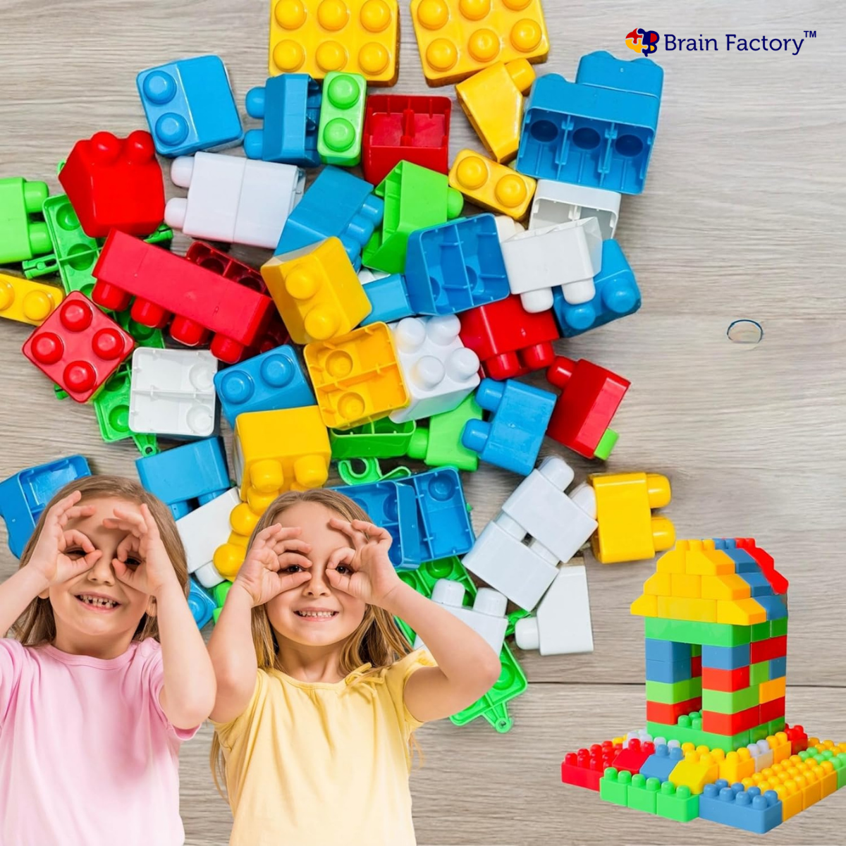 64 Pcs Jumbo Building Blocks with Wheels – Colorful Construction Set for Kids 3+