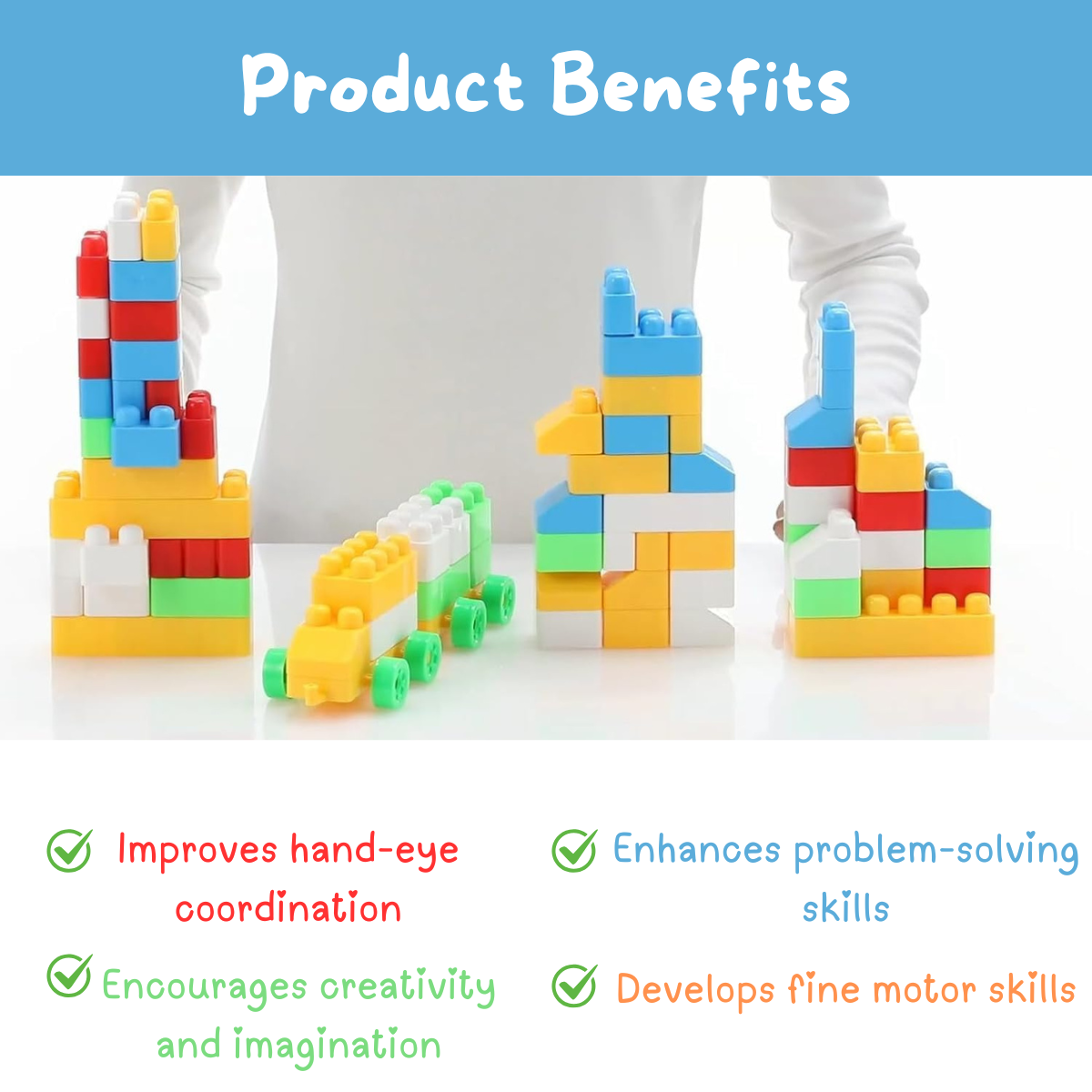 Best Gift for Kids 3+ – Fun & Engaging Jumbo Building Blocks Toy