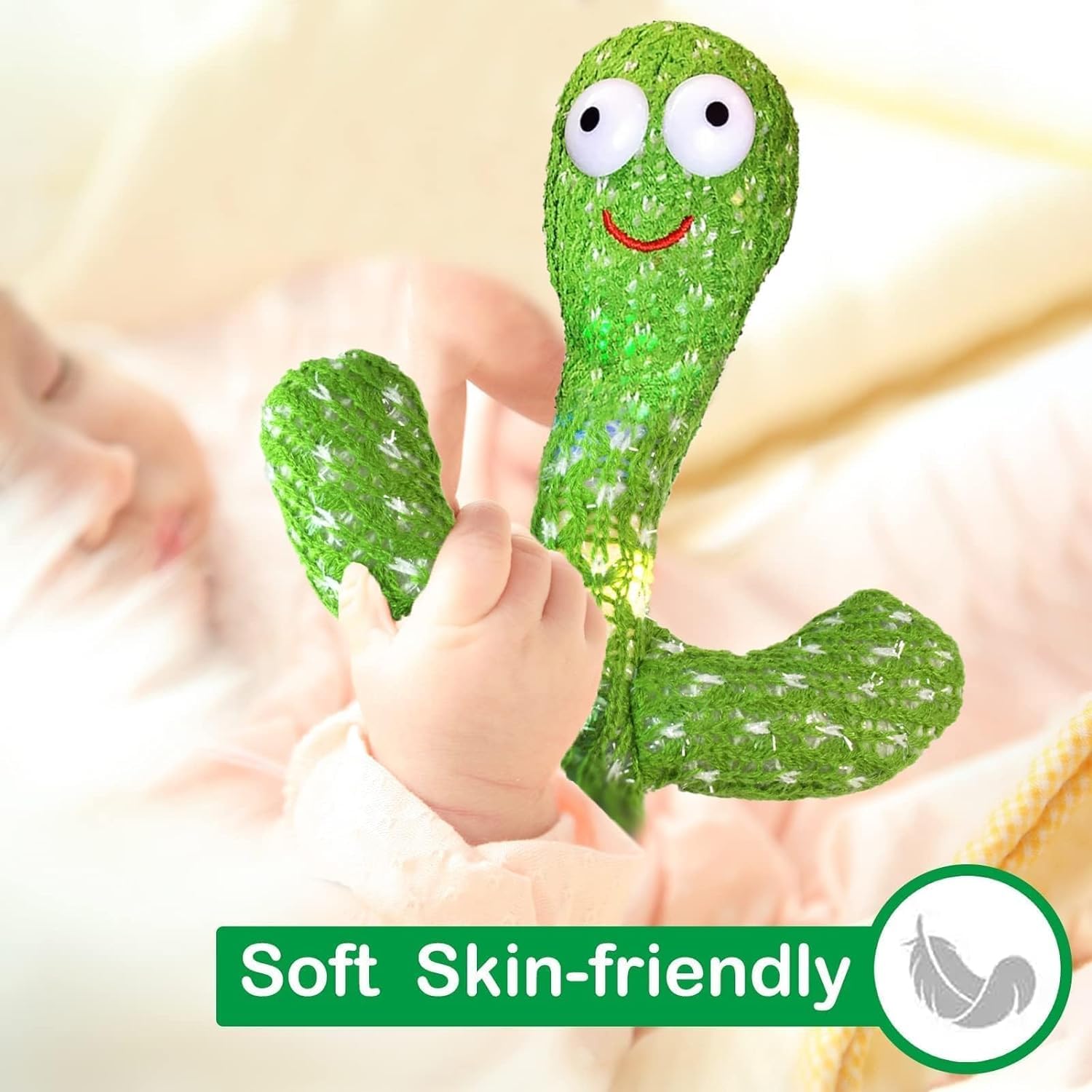Dancing Cactus Toy with LED Lights – Funny & Engaging Baby Toy