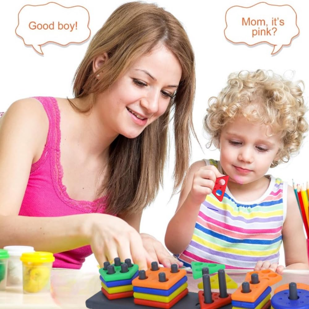 Playing With Geometric Shape Sorter Toy 