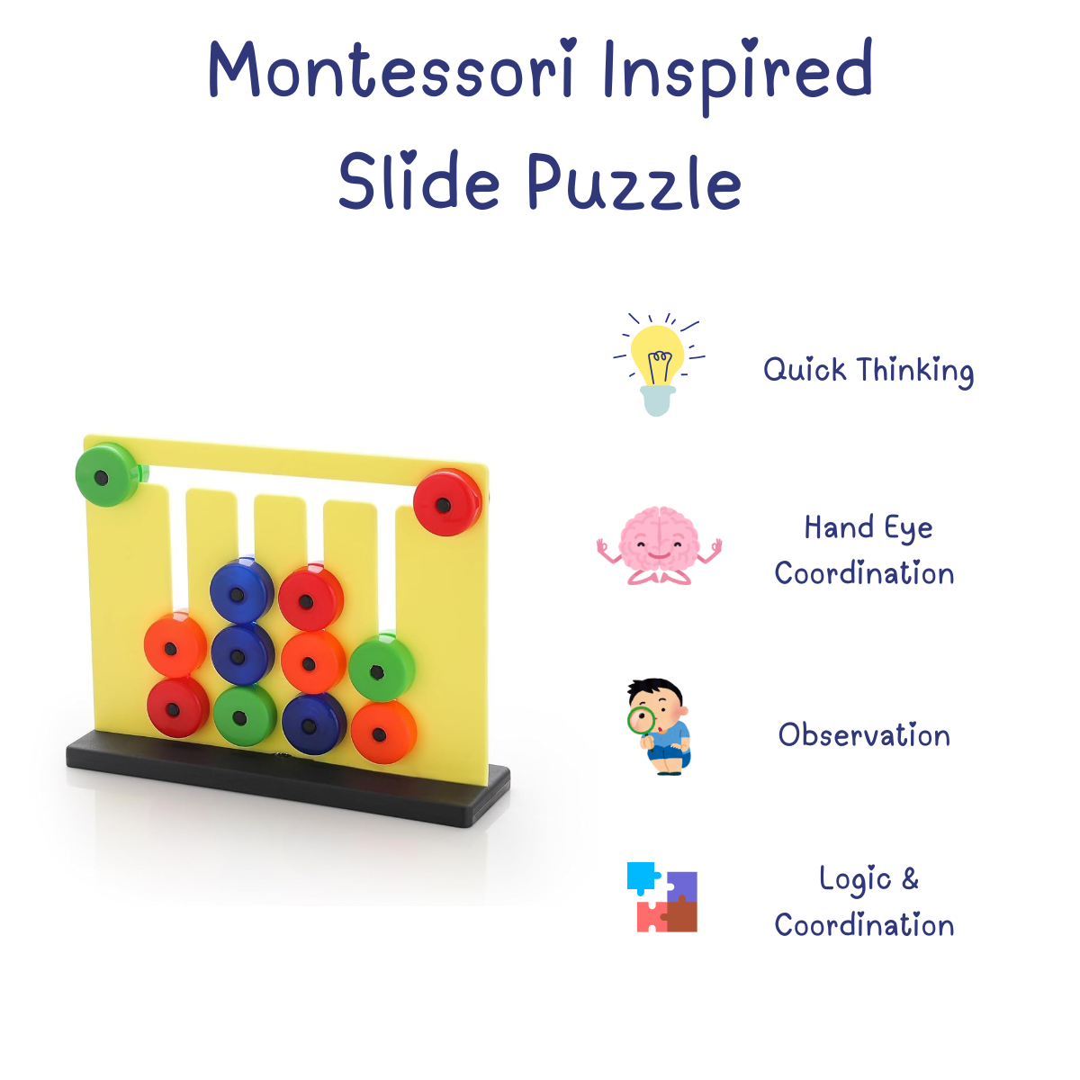 Interactive Montessori Puzzle Game – Develops Fine Motor Skills & Logic