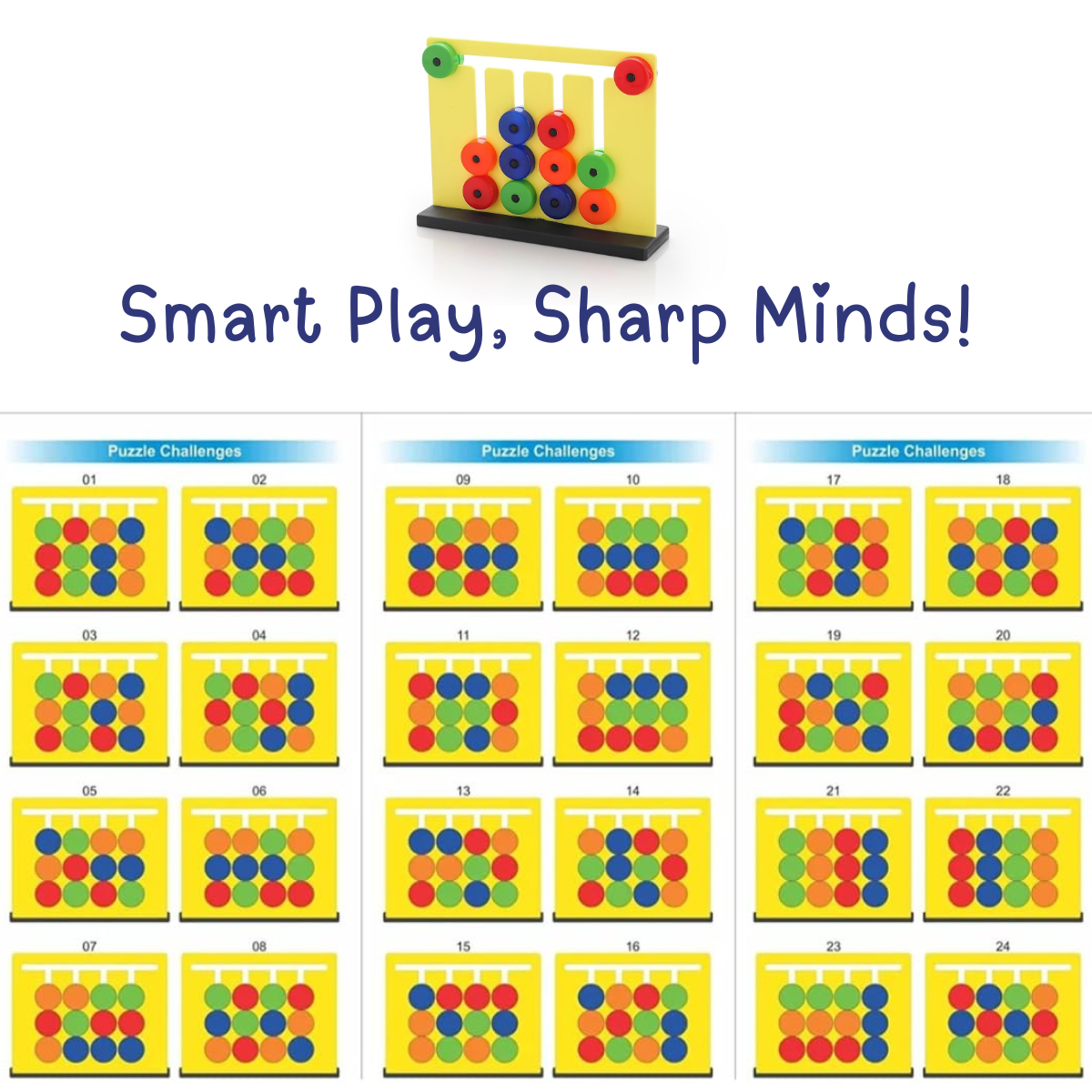 Toddler Playing with Montessori Slide Puzzle – Learning Colors & Patterns