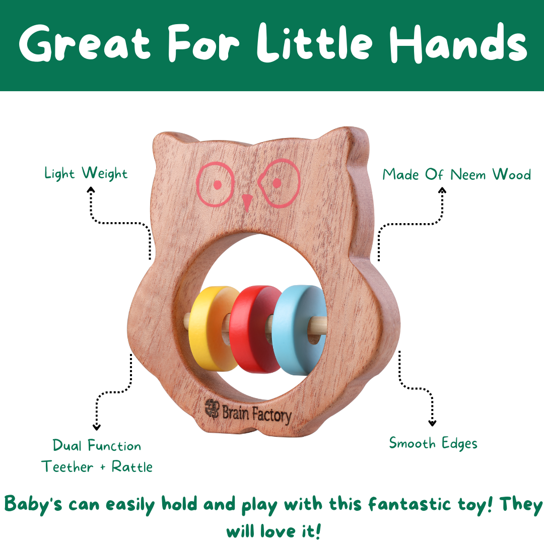 wooden rattle features