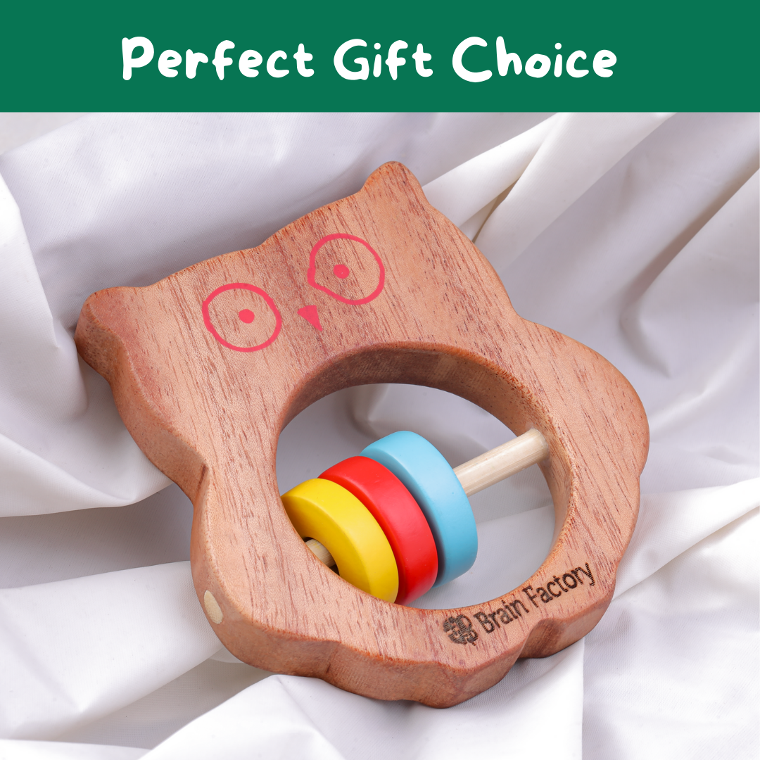 wooden rattle for gifting