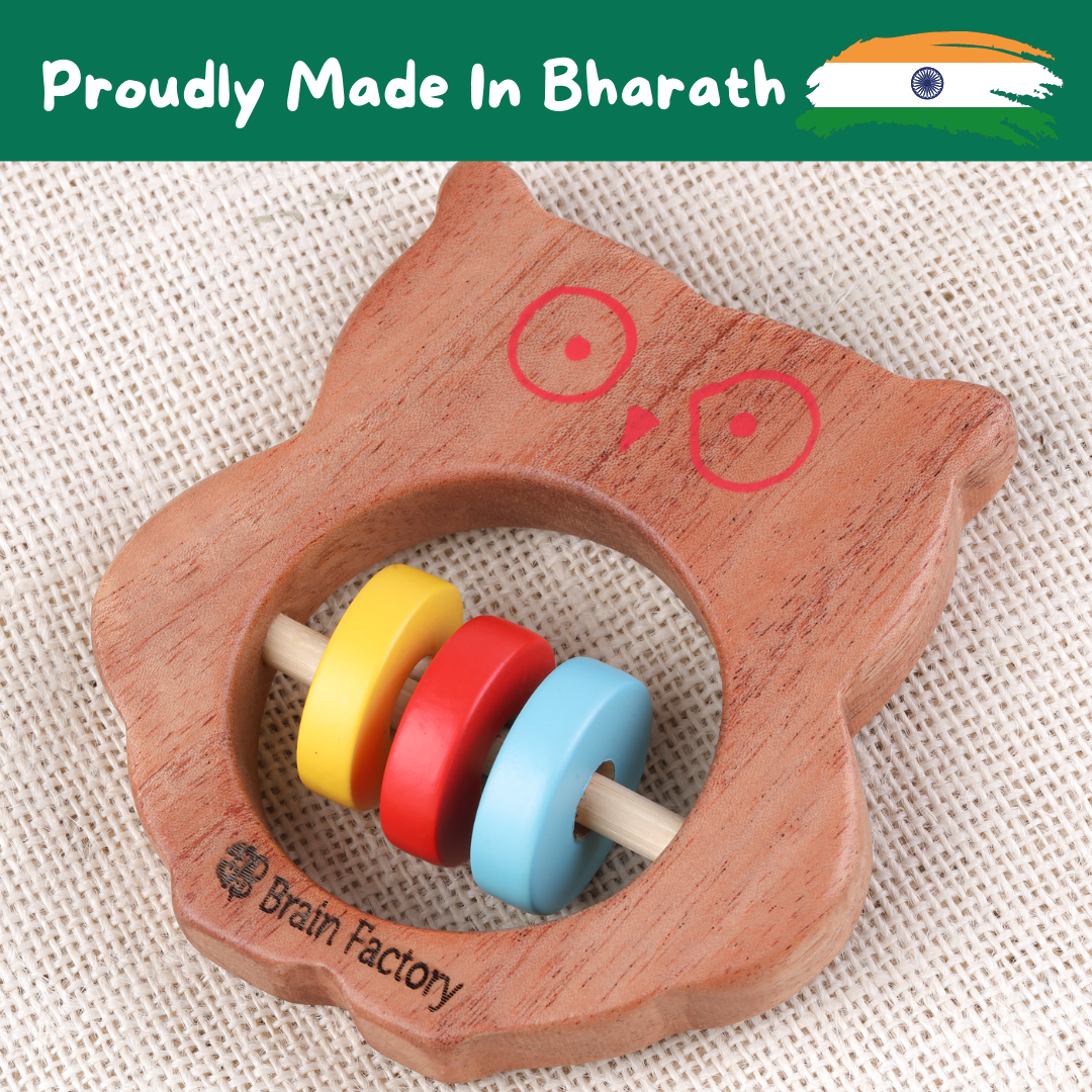 wooden rattle made in india