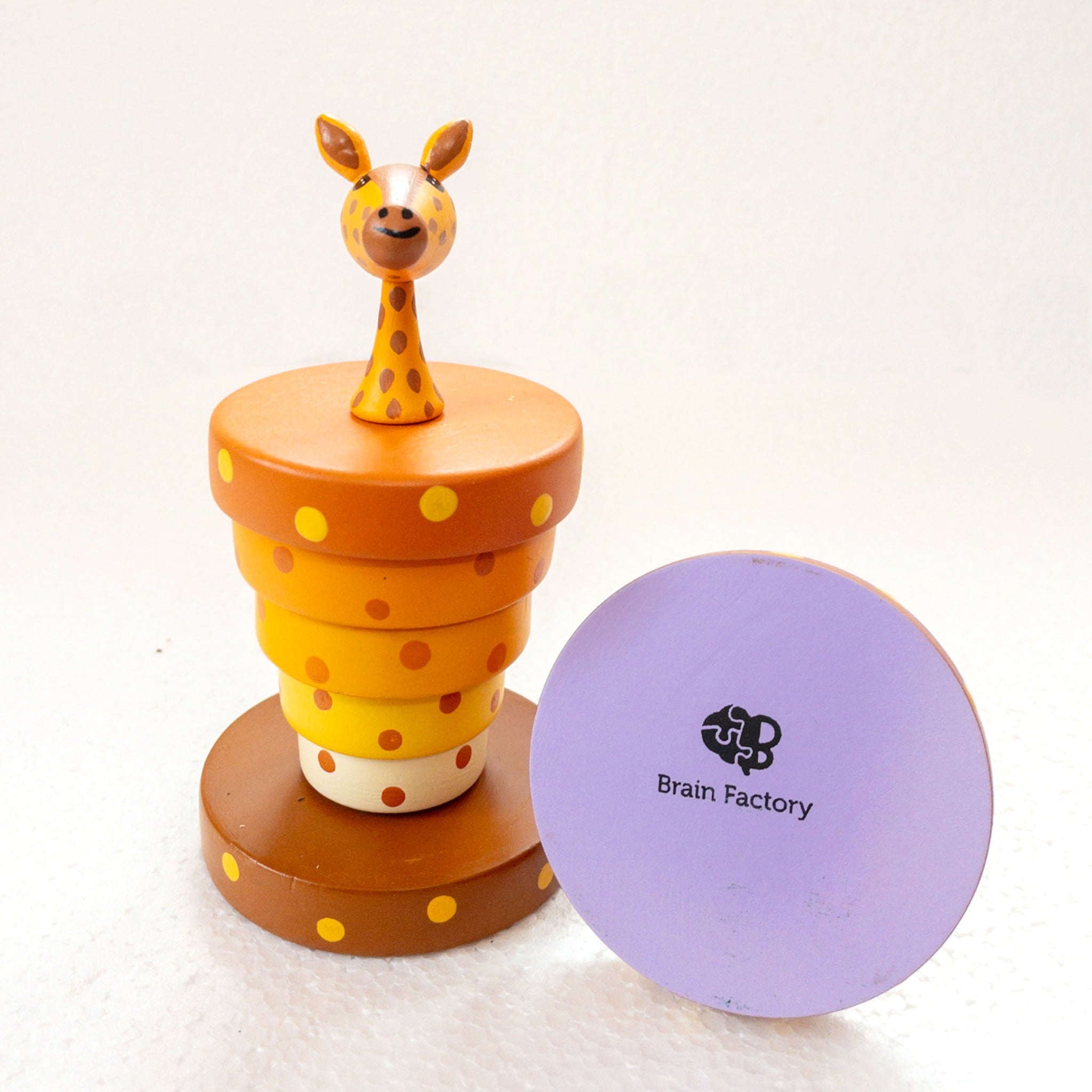 Wooden Stacking Toy giraffe for open ended play