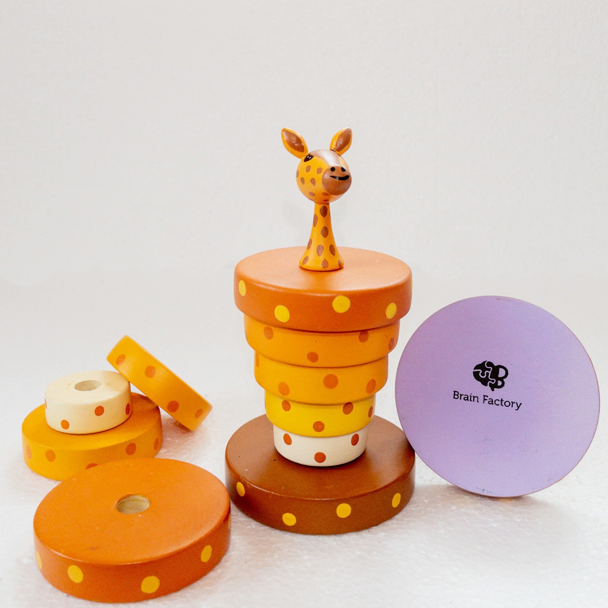 Wooden Stacking Toy giraffe materials
